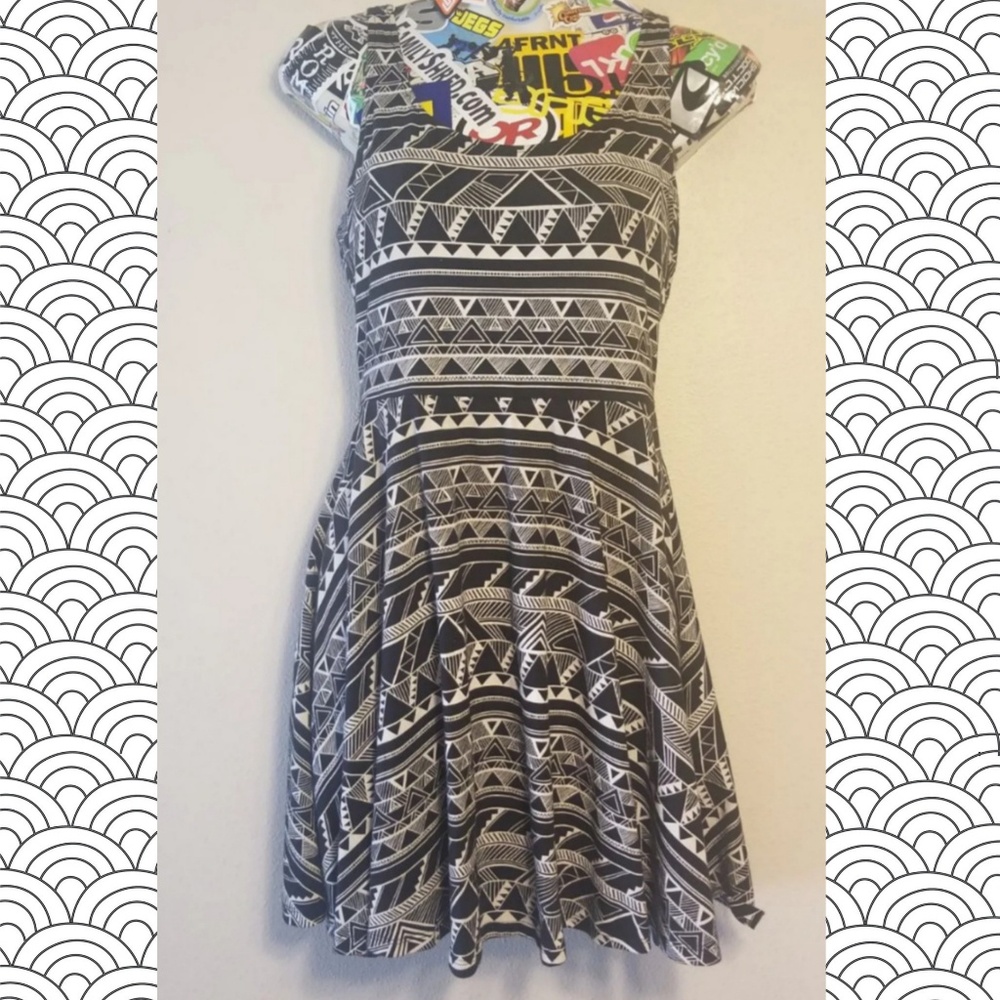 VS PINK tribal print fit and flare dress